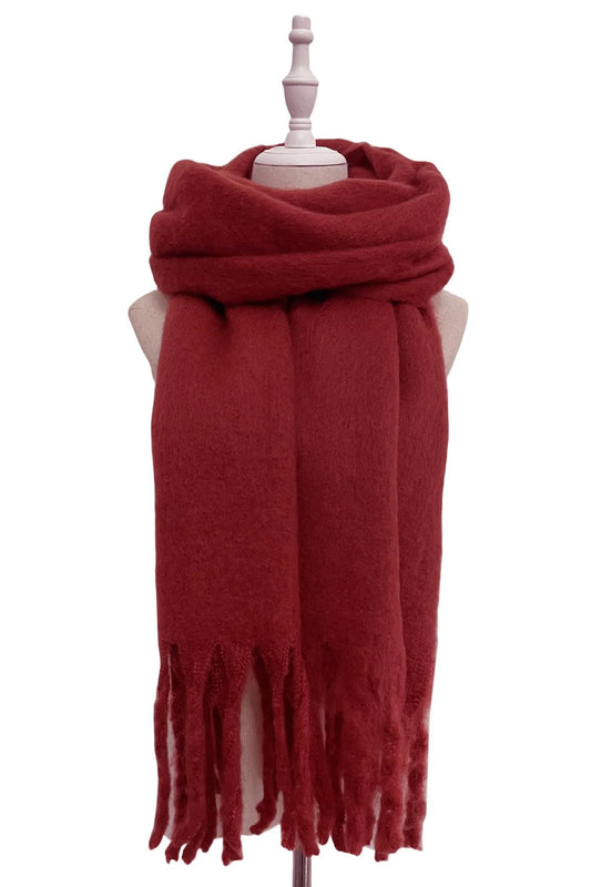 Burgundy Blanket Scarf