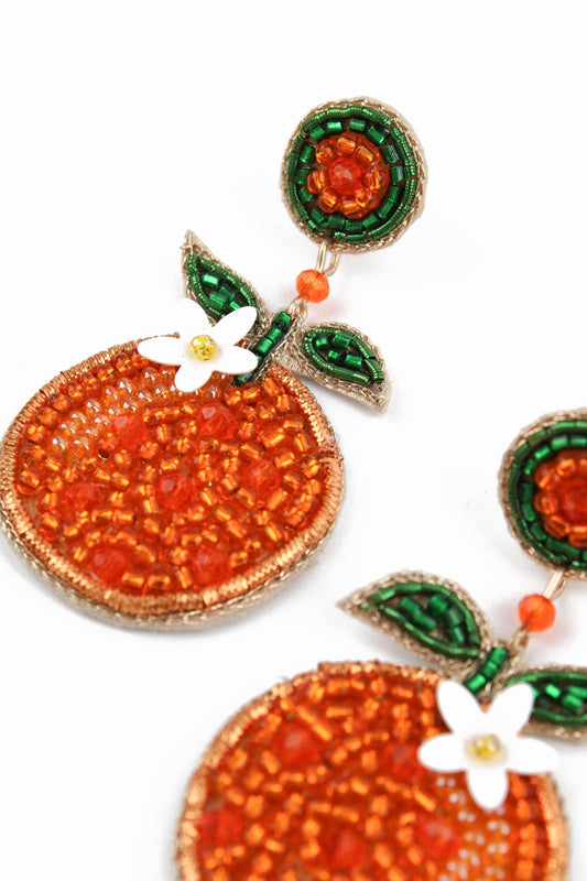 Orange Sparkle Earrings