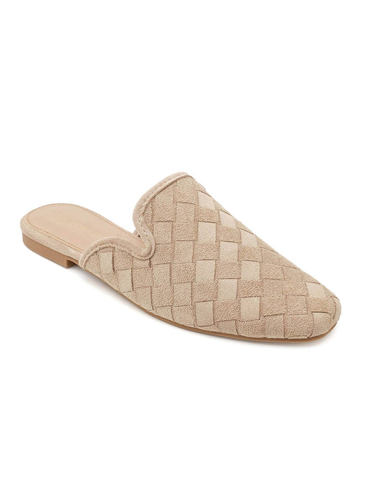 Beige Open Back Mule