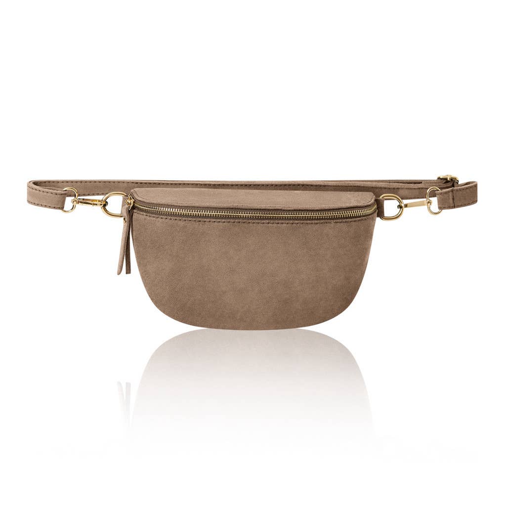 Taupe Suede Cross Body Bag