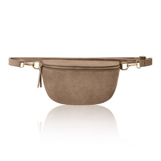 Taupe Suede Cross Body Bag