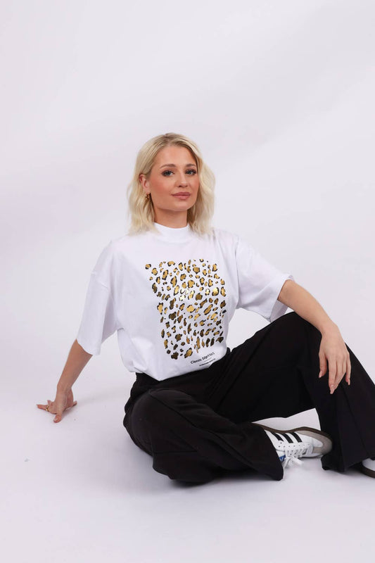 Gold Leopard Print T-Shirt