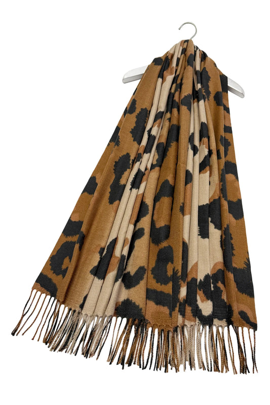 Cosy Ombre Fashion Leopard Print Tassel Scarf