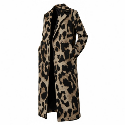 Longline Leopard Coat