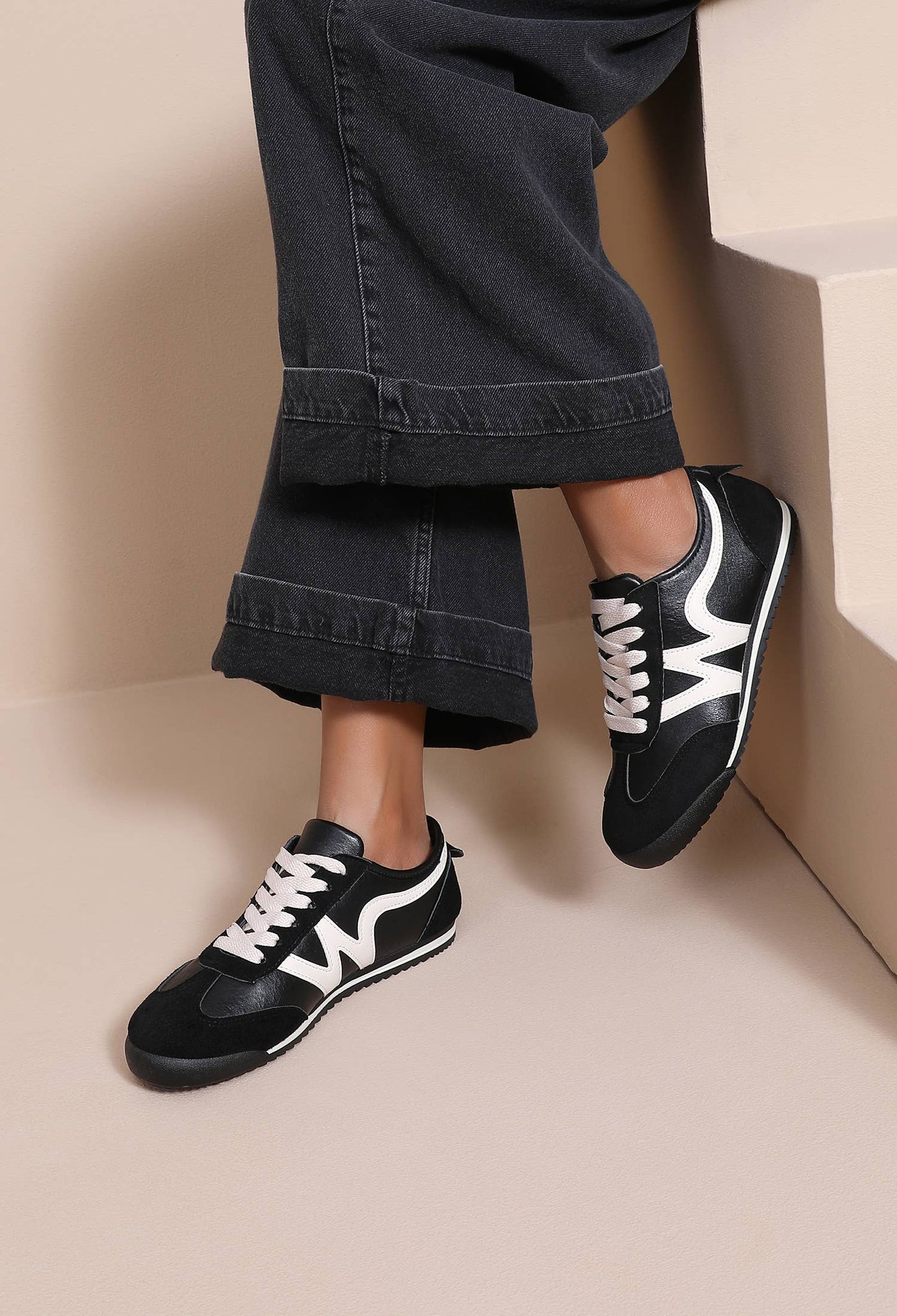 Sneakers – Vintage Running Style B-6619: Brown