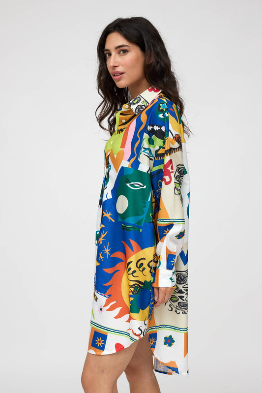 Bright Multi Print Shirt.