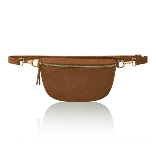 Tan Suede Cross Body Bag