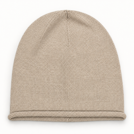 Beige Knitted Beanie