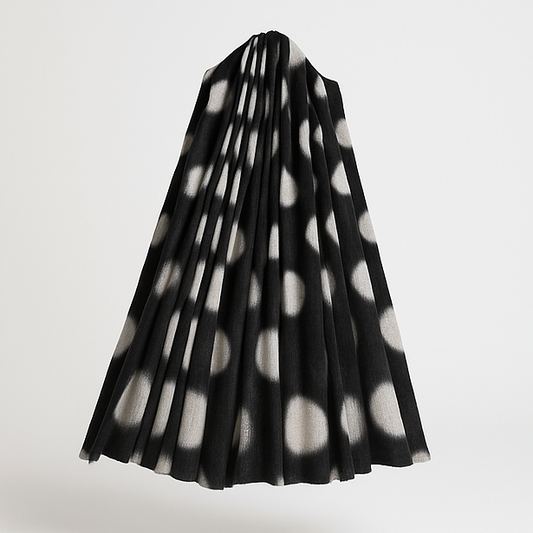 Black Cream Spot Scarf