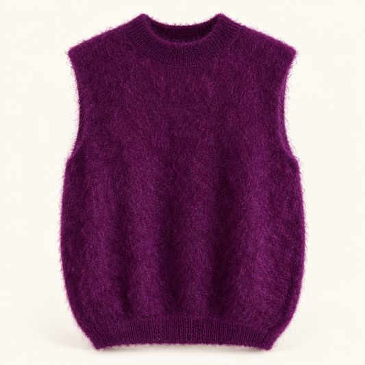 Purple Extra Fluffy Mohair Tank