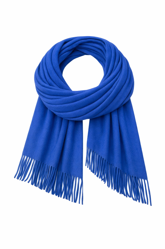 Royal Blue Large Pashmina Style Scarf