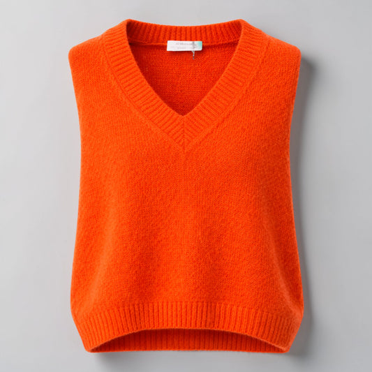 Bright Orange Extra Fluffy Mohair Tank Top
