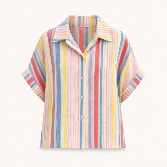 Pastel Stripe Cotton Shirt