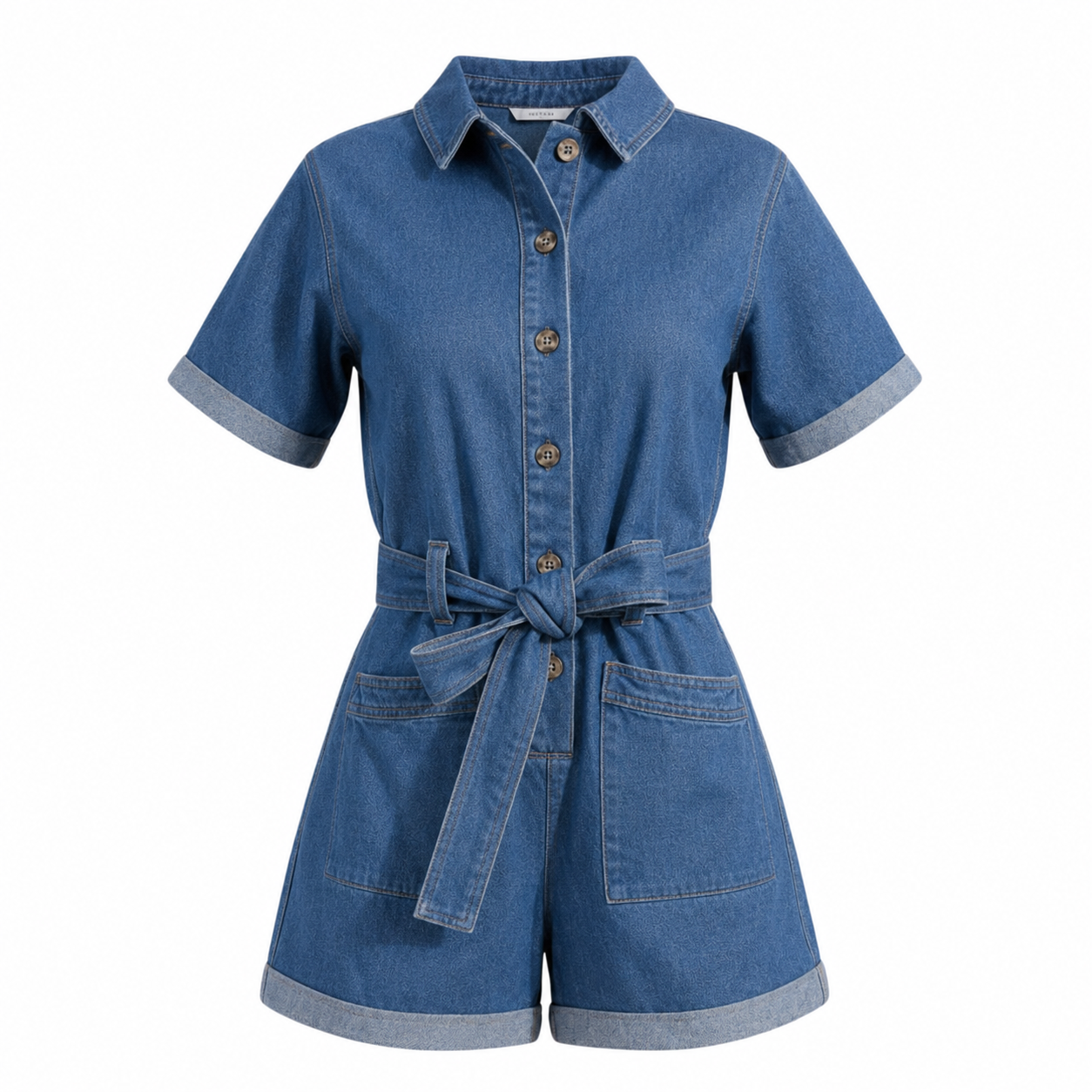 Denim Shorts Jumpsuit