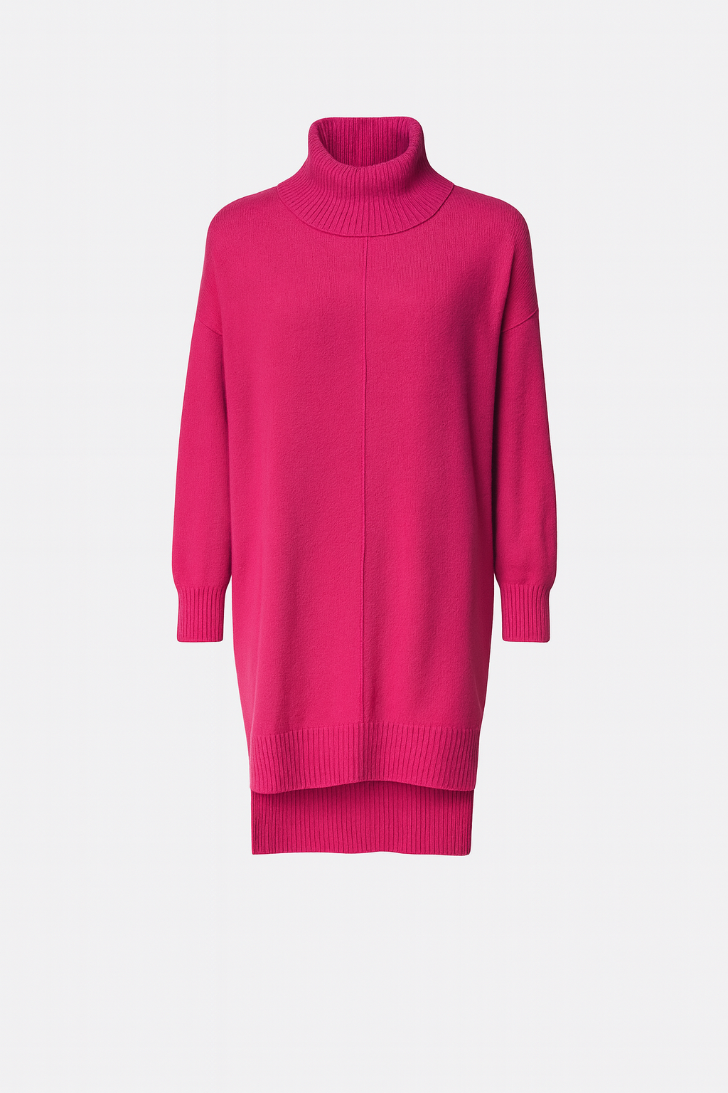 Magenta Turtle Neck Sweater Dress