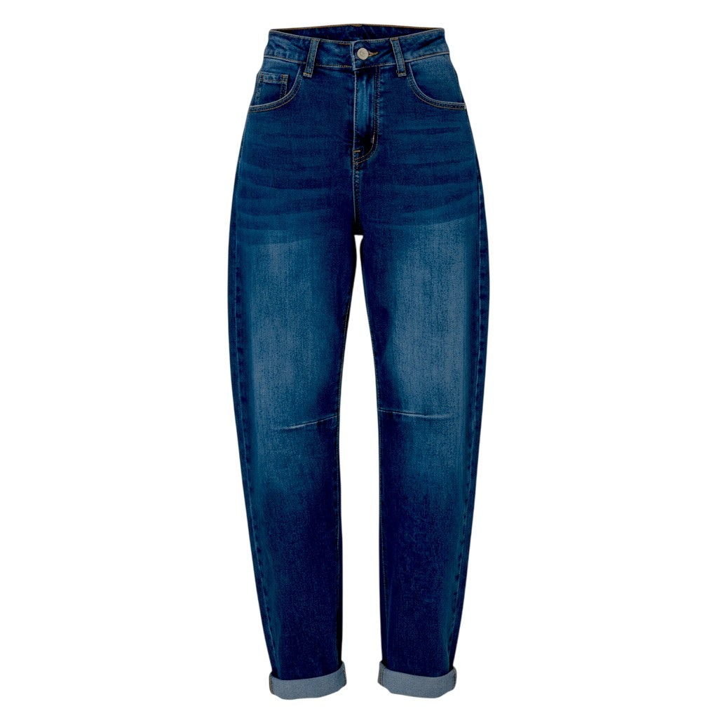 Denim Stretch Barrel Leg Jeans