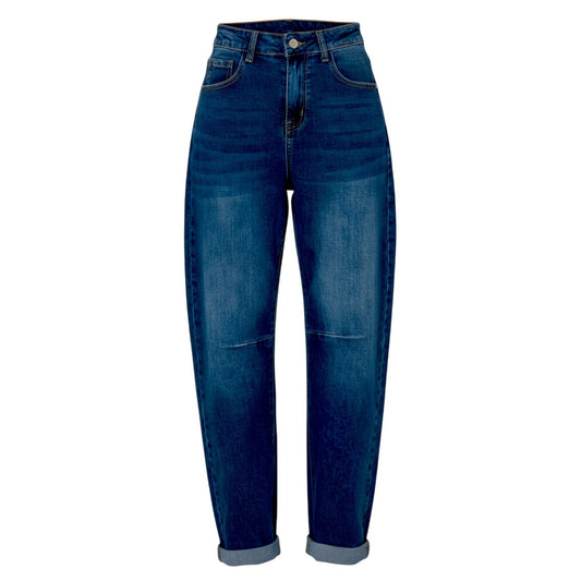 Denim Stretch Barrel Leg Jeans