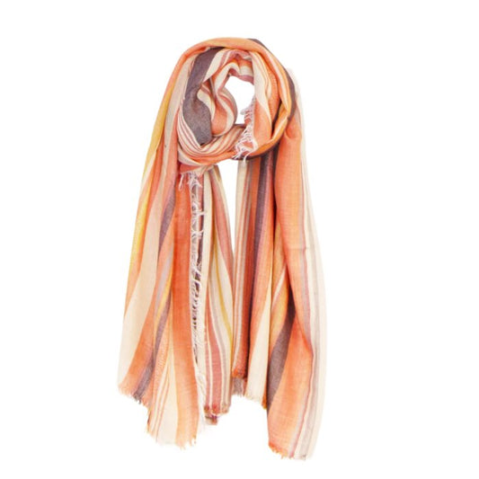 Orange Multi Light Weight Scarf