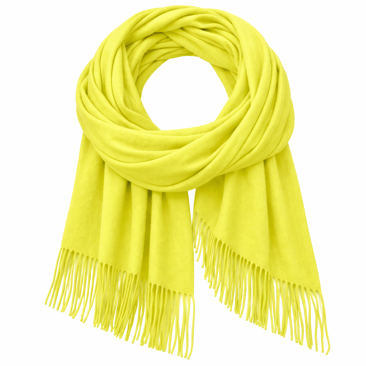 Bright Yellow Large Pashmina Style Scarf