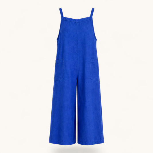 Cobalt Blue Linen Jumpsuit