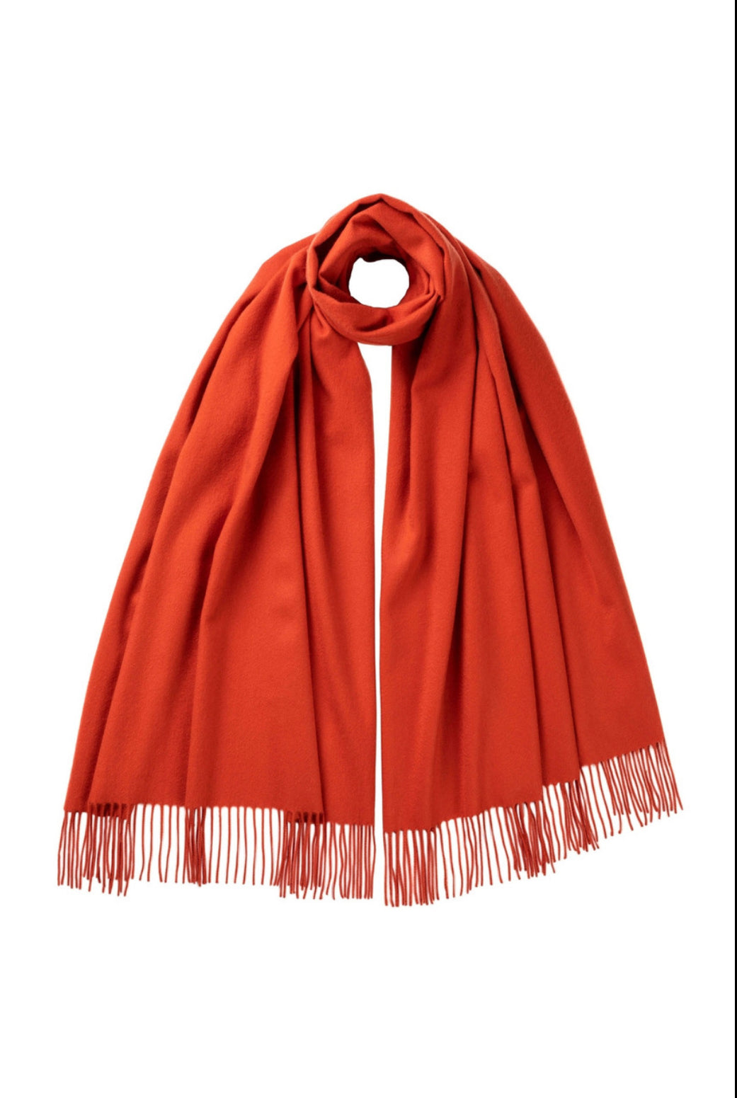 Orange Cashmere Mix Scarf