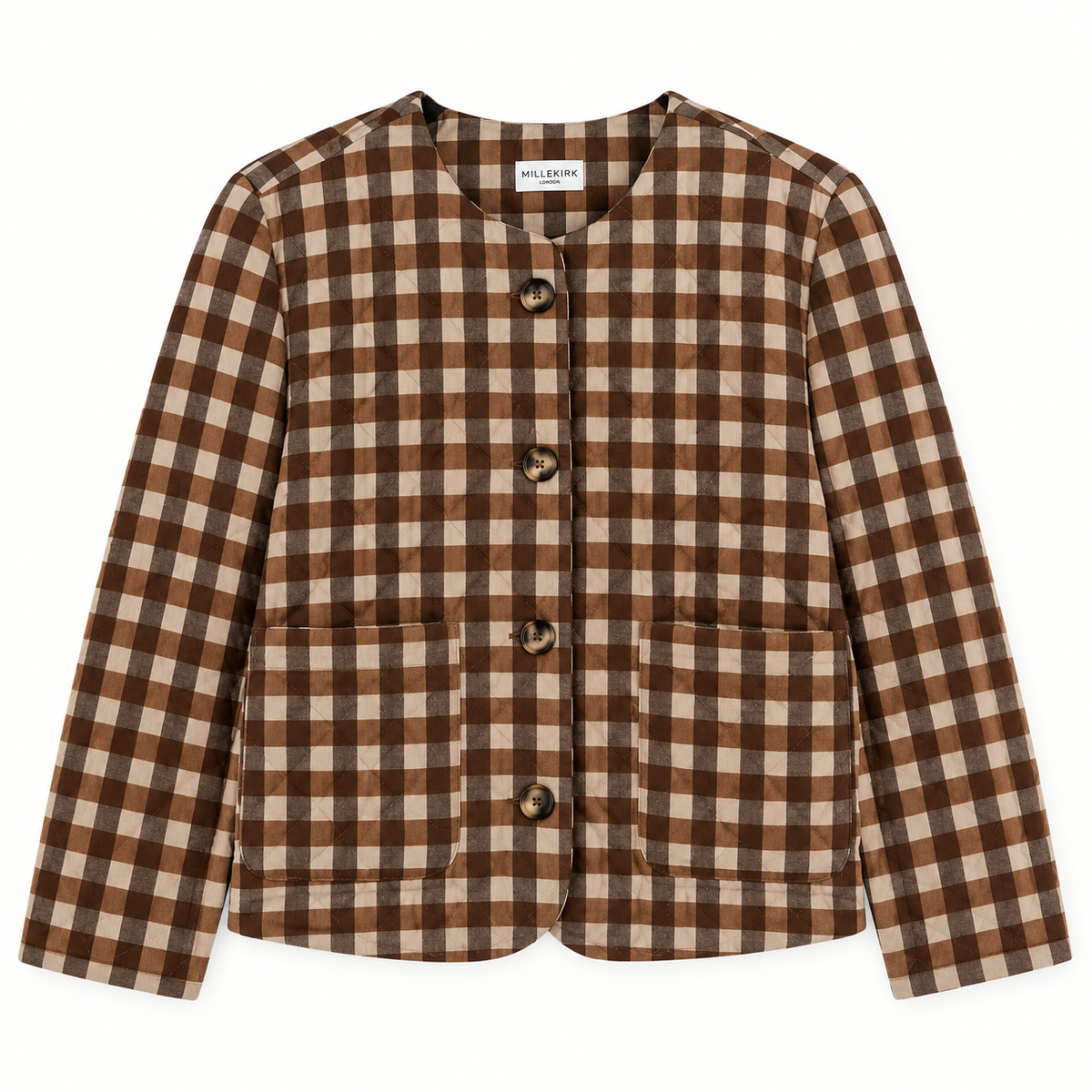 Gingham Padded Jacket