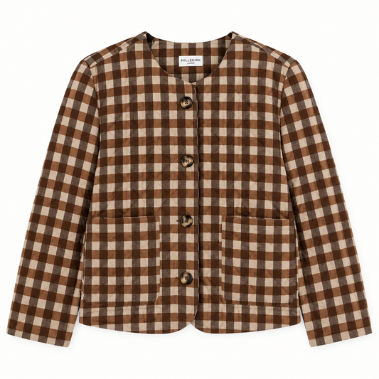 Gingham Padded Jacket