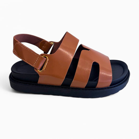Tan Sling Back Footbed Sandal