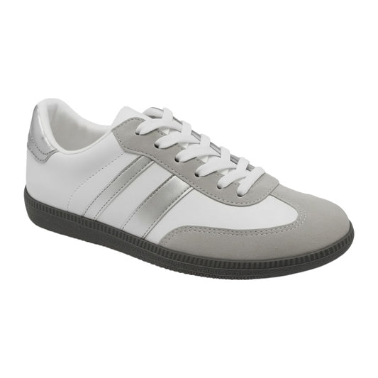 Silver and Grey Lace up Trainer