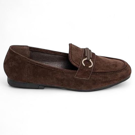 Brown Suedette Loafer