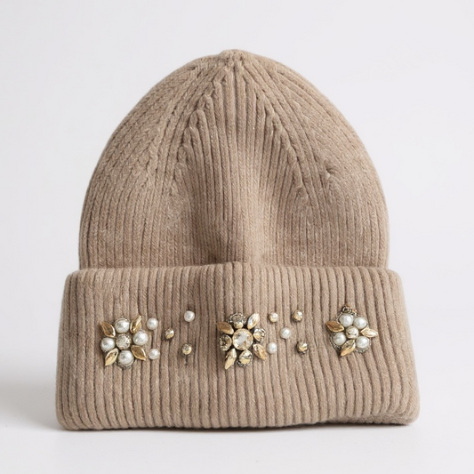 Oat Diamante Trim Hat