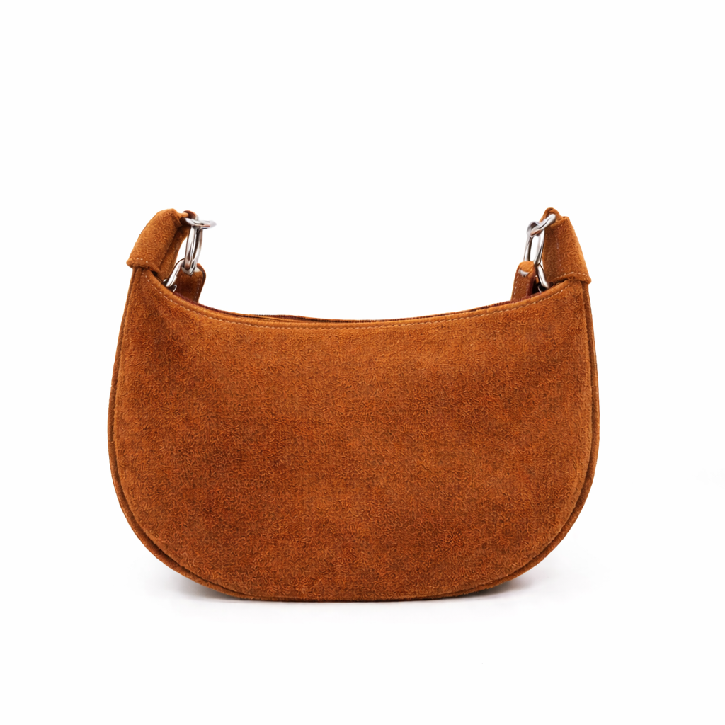 Brown Suede Shoulder Bag