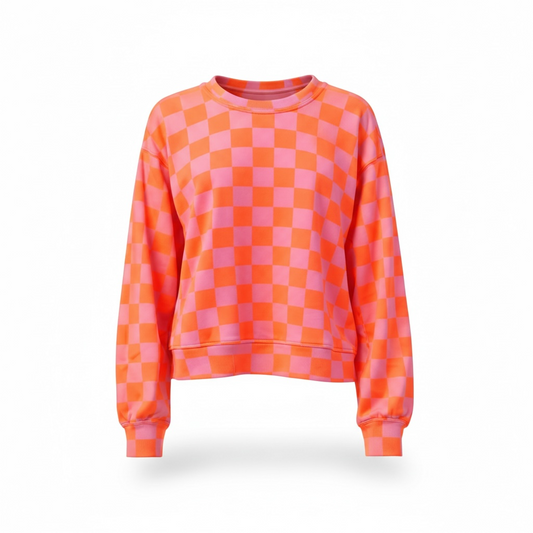 Orange/Pink Chequered Sweater
