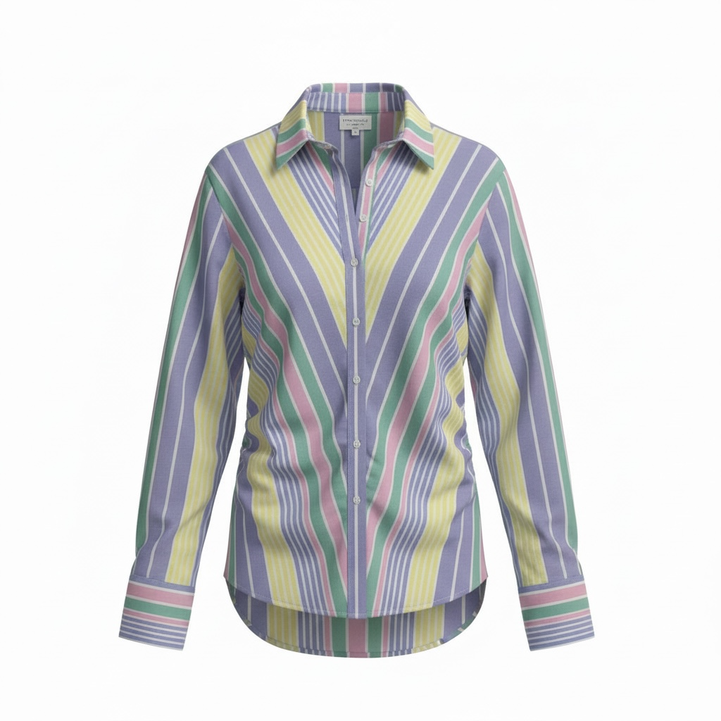 Pastel Stripe Fitted Shirt