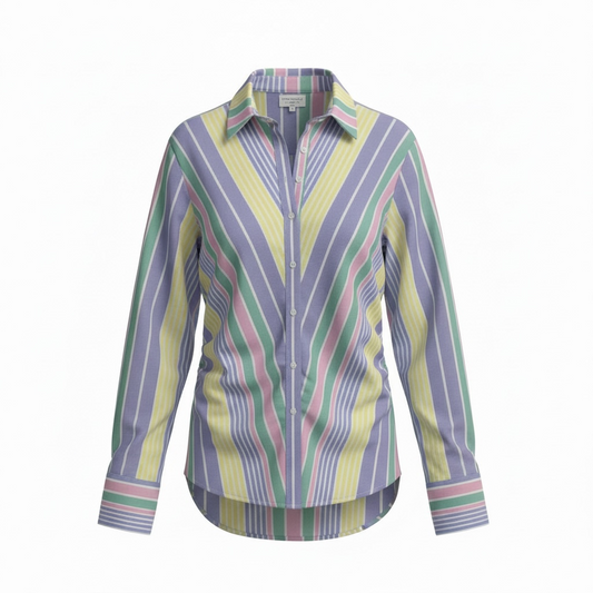 Pastel Stripe Fitted Shirt