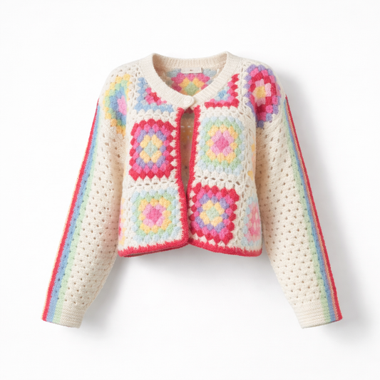 Cream Crochet Chunky Cardi