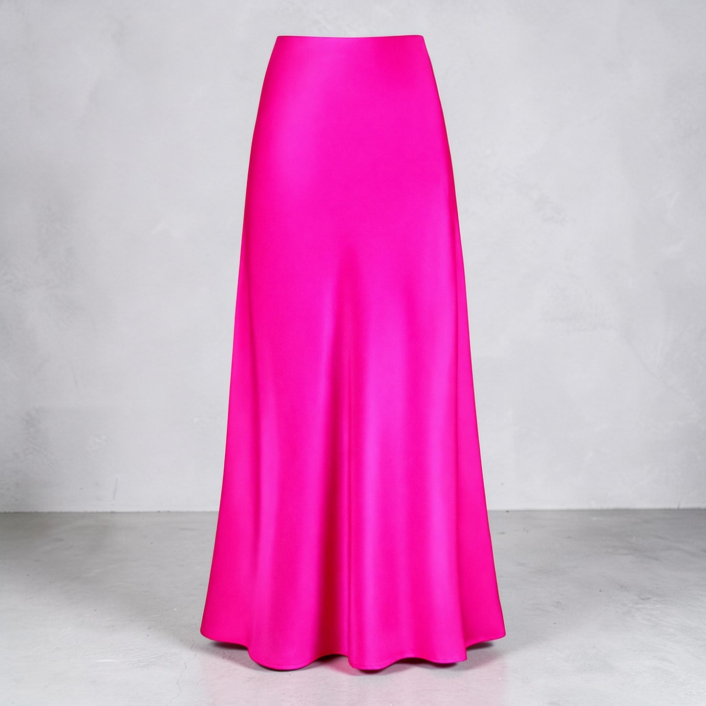 Pink Satin Midaxi Skirt