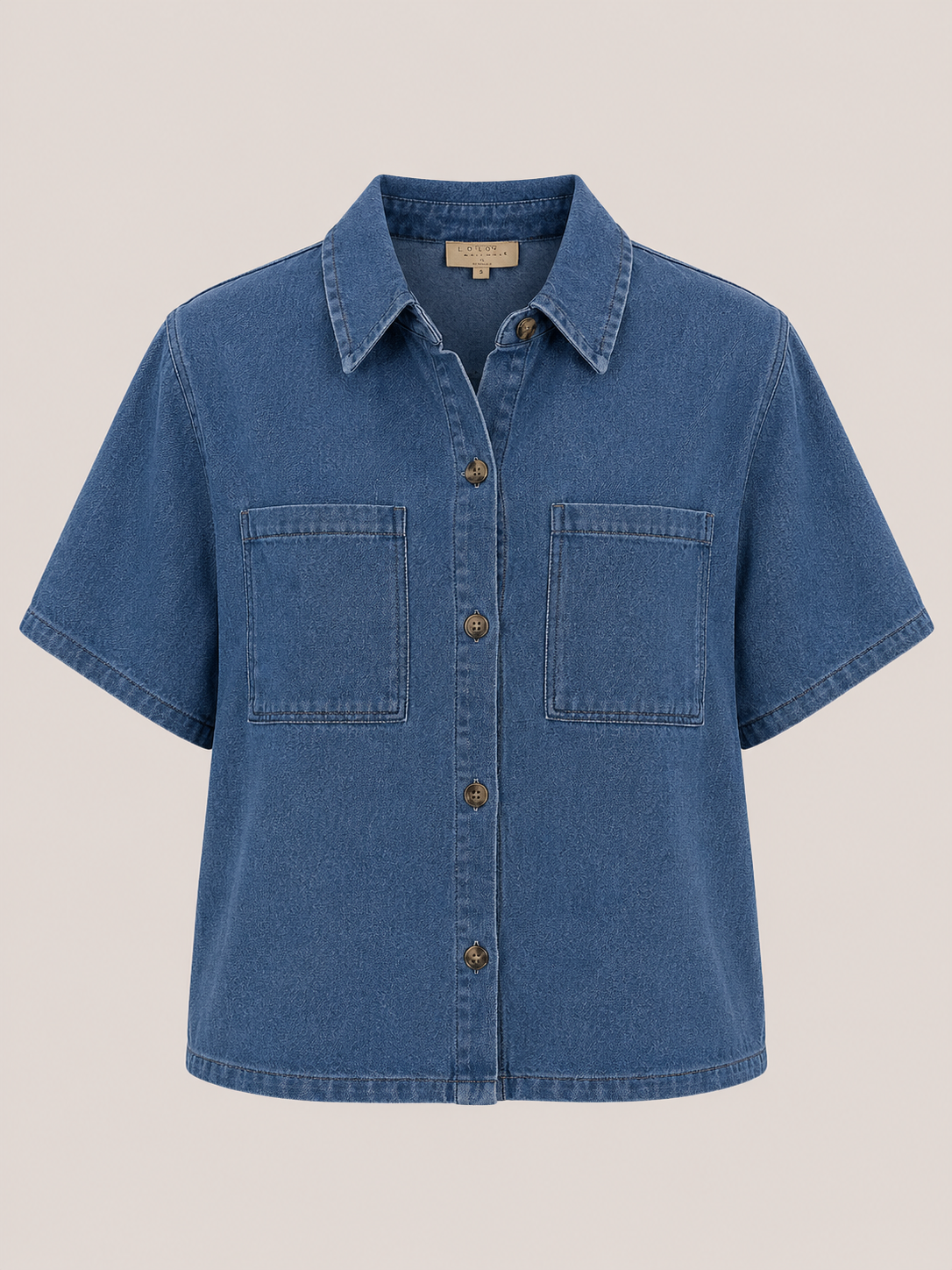 Short Sleeve Denim Shirt
