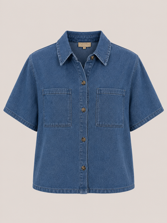 Short Sleeve Denim Shirt