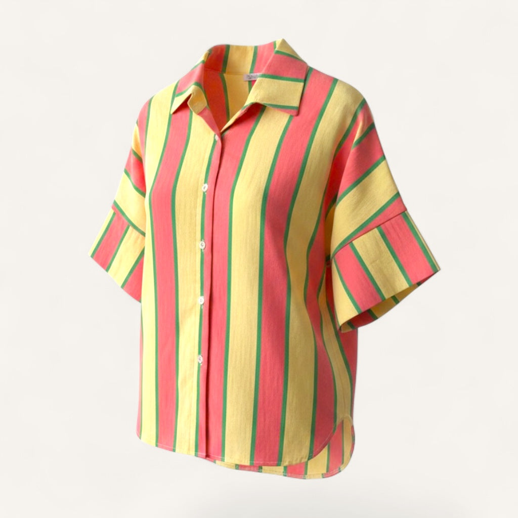 Yellow Striped Button Down Shirt