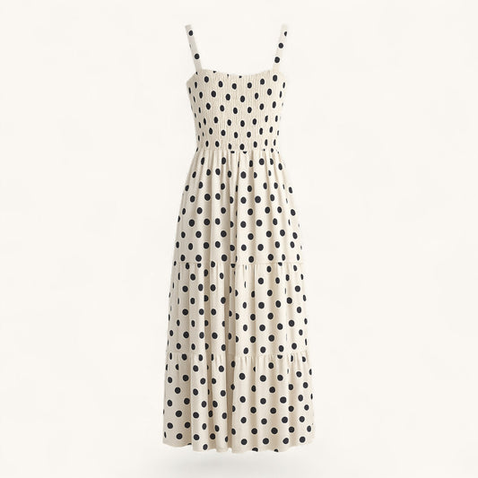 Cream Polka Dot Dress