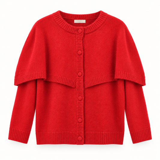 Red Alpaca Blend Cardi