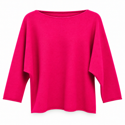 Pink Light Weight Batwing Jumper