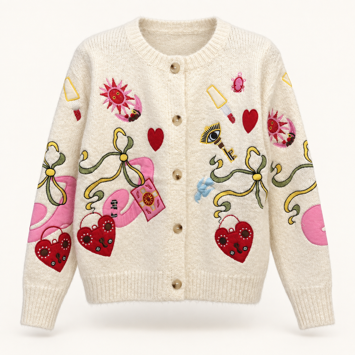 Embroidered Patchwork Cardi