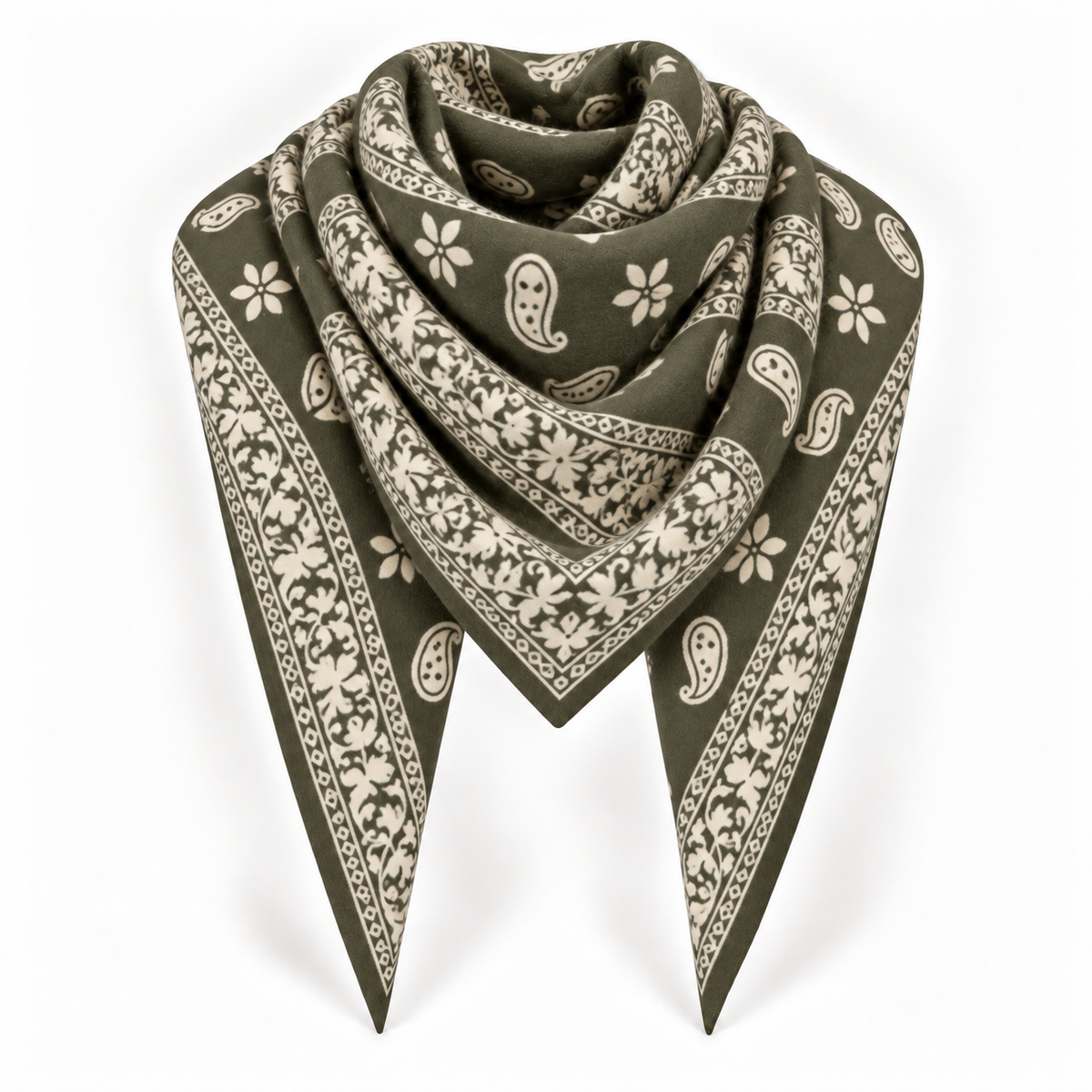 Green Large Triangle Scarf