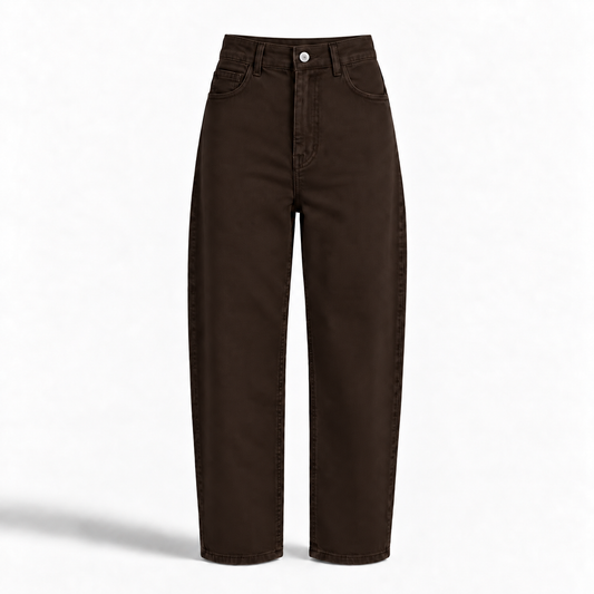 Dark Brown Balloon Leg Jeans