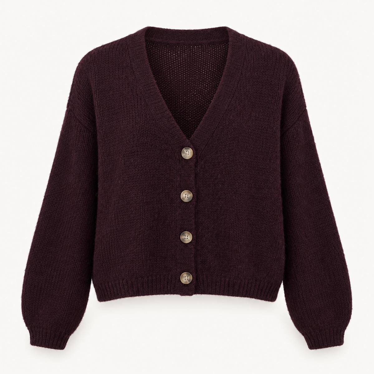 Plum Mohair Cardi