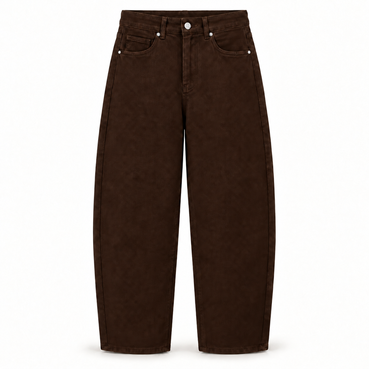 Brown Stretch High Waist Balloon Jeans