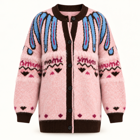 Long Pink/Plum Cardi