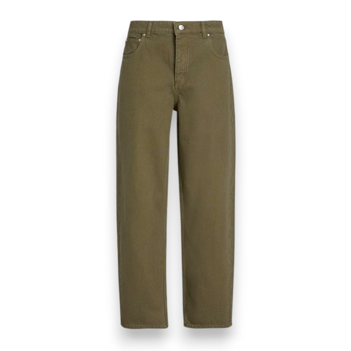 Khaki Stretch Wide Leg Jeans